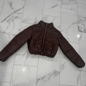 Ambiance Chocolate Brown Puffer Jacket